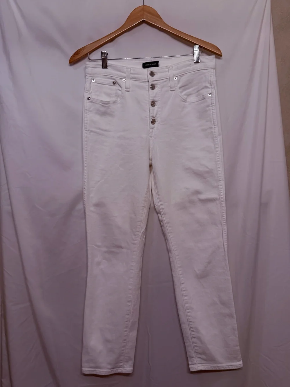 J.Crew Vintage Straight White Denim Jeans